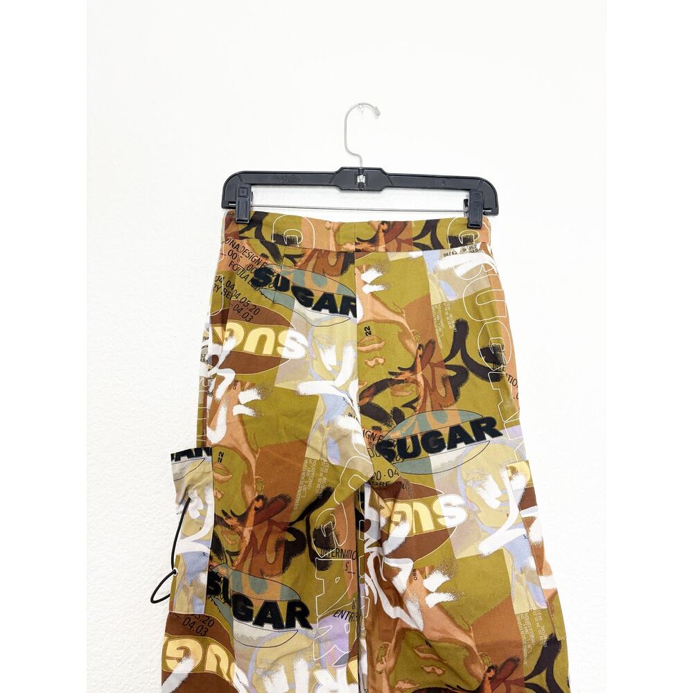AsYou Y2K Vintage Printed Graphic Wide Leg Pants Size 2 Streetwear Indie - Picture 12 of 14